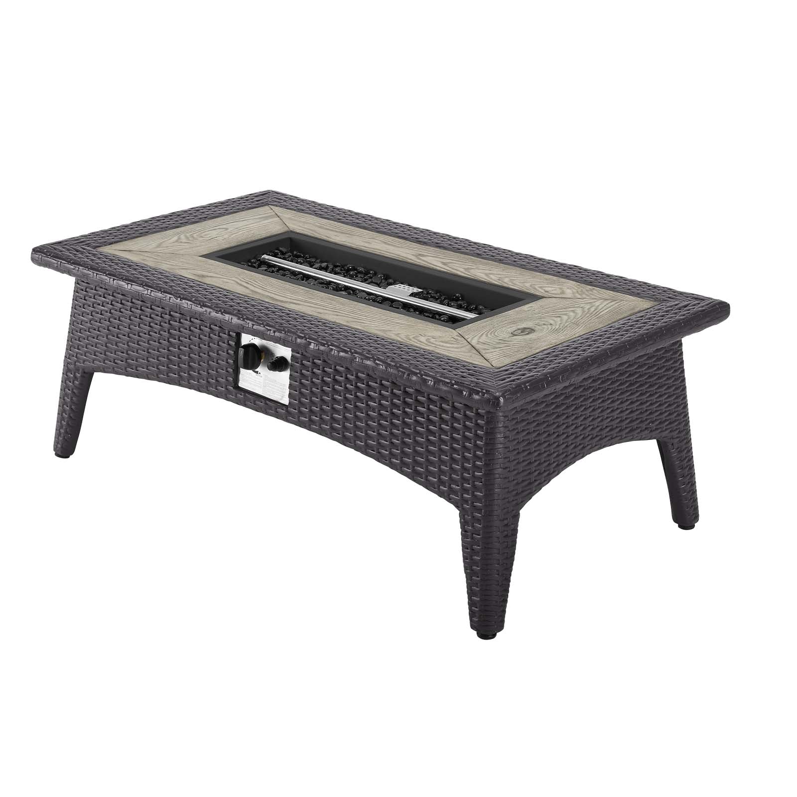Splendor 43.5" Rectangle Outdoor Propane Gas Fire Pit Table