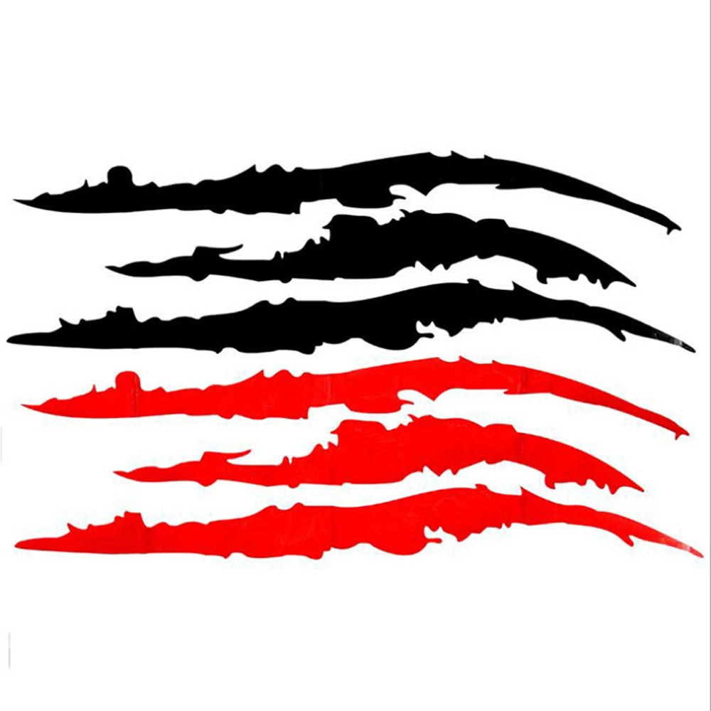 Reflective Monster Claw Car Sticker - Unique Dinosaur Raptor Paw Mark Decal