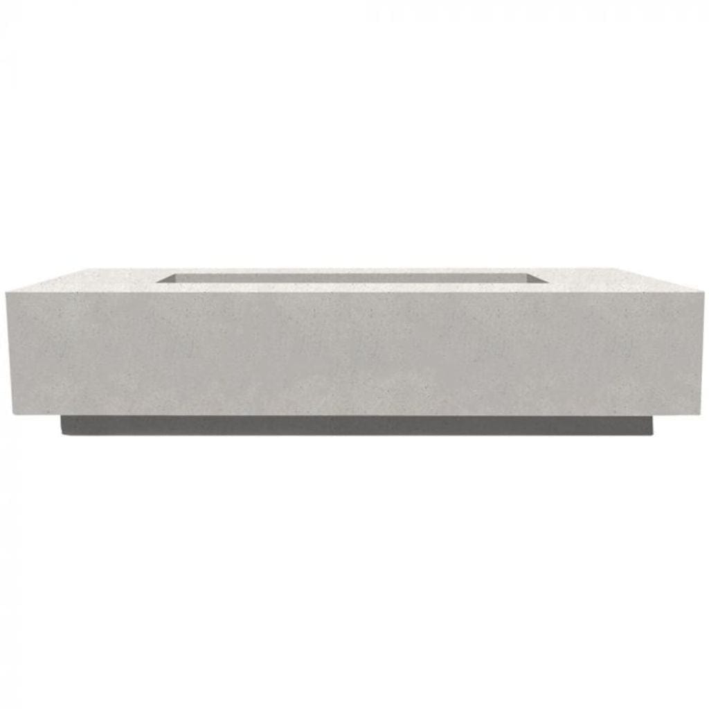 Prism Hardscapes 72" Ultra White Tavola 72 Slim Rectangular Concrete Gas Fire Pit Table