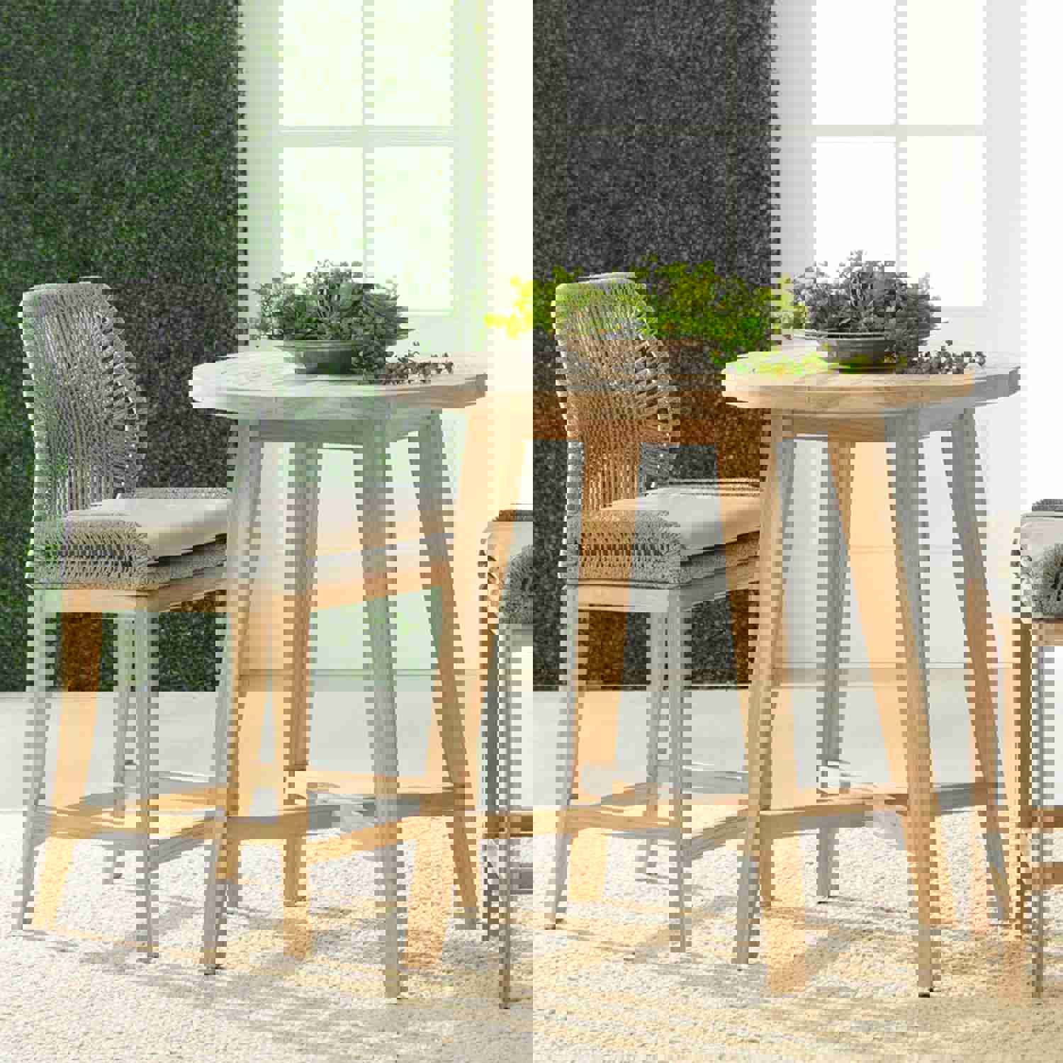 Carmel Outdoor Counter Table - Premium Teak Wood for Al Fresco Living