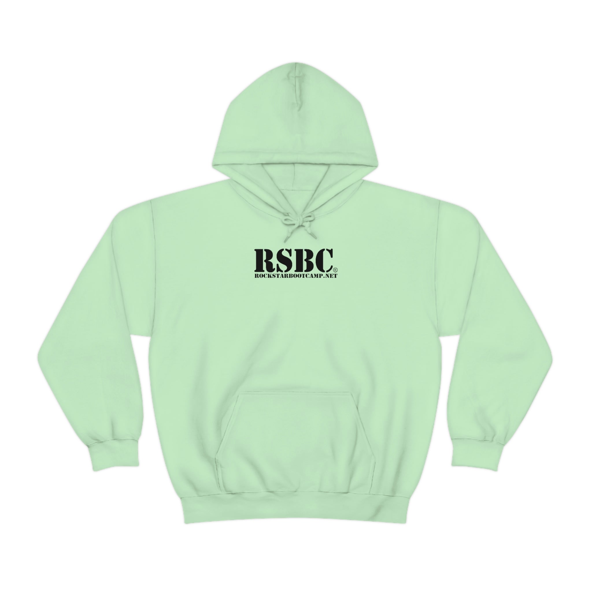 RSBC Unisex Heavy Blend Hoodie - Mint with RSBC Letters & Embraced Black