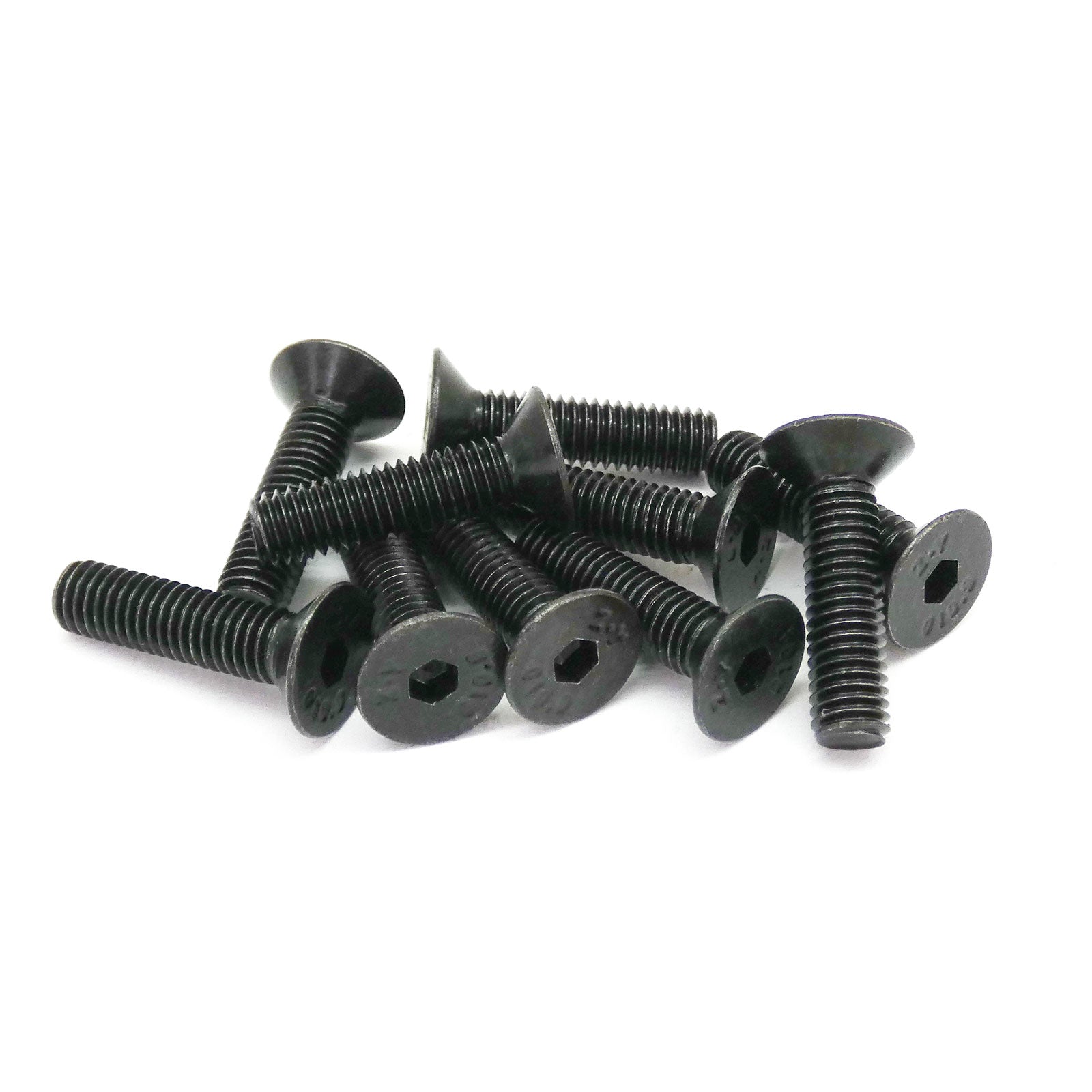 10pcs M5x20mm Black Oxide Countersunk Hex Machine Screws