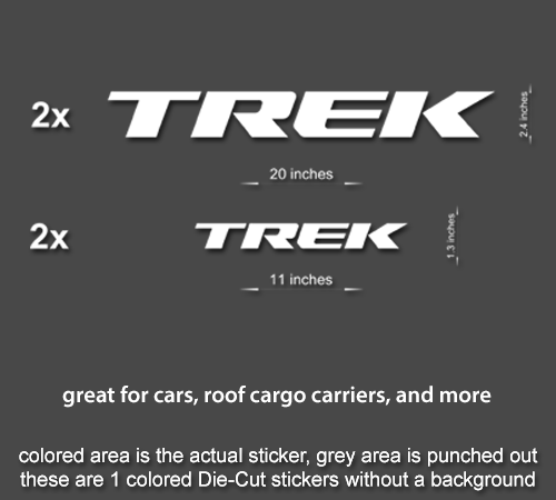 4x Trek Decals Stickers - High-Quality Vinyl for Outdoor Enthusiasts