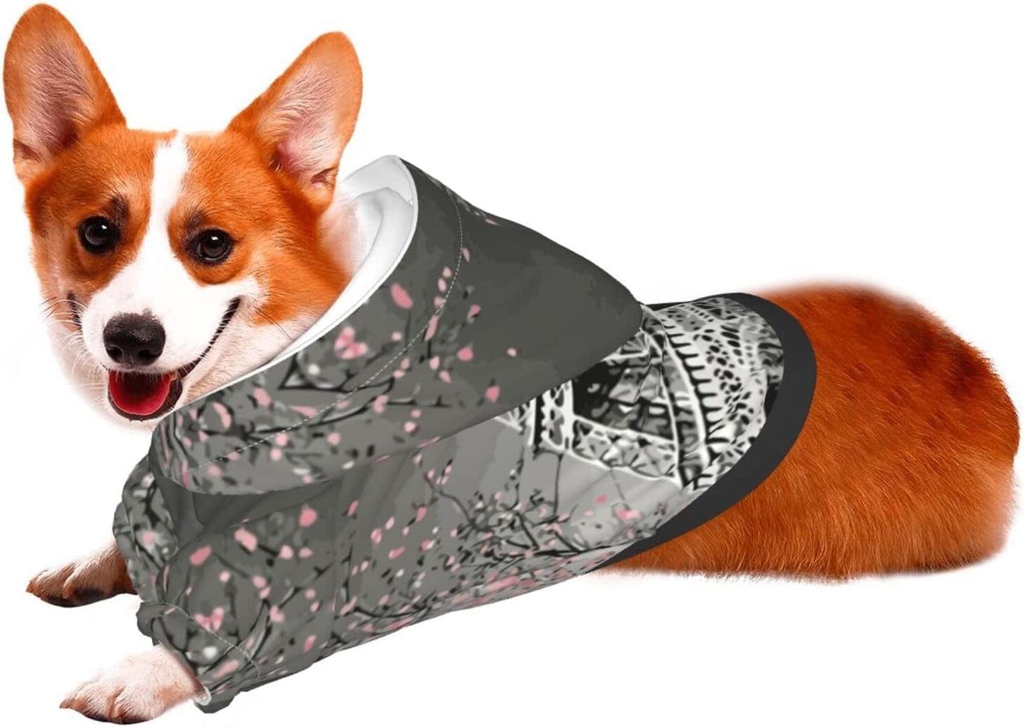 Elegant Paris Tower-Themed Pet Hooded Sweatshirt