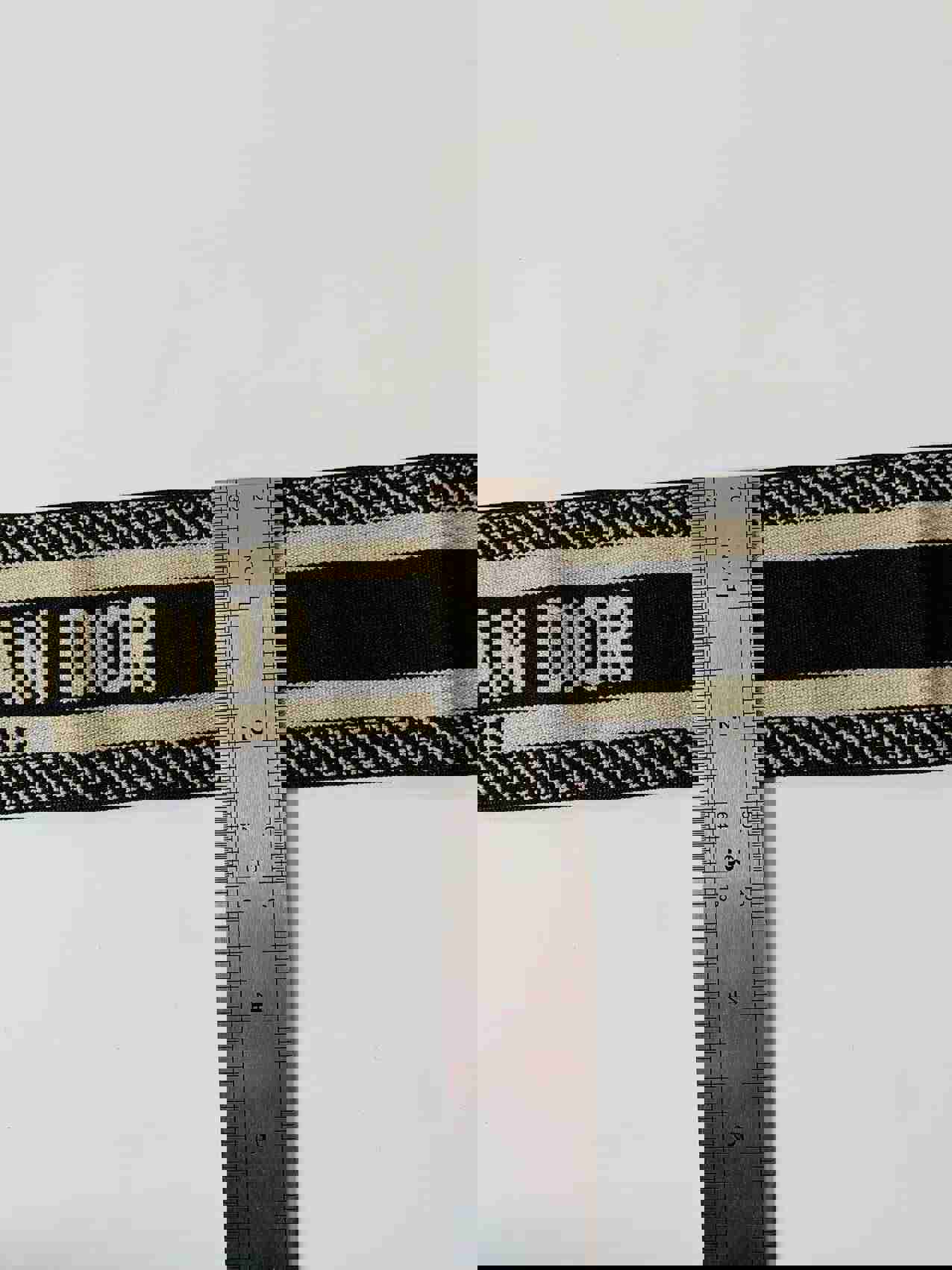 Christian Dior Paris Elastic Striped Ribbon Trim, 2.5 inch Width, Embroidered for Fashion Accessories