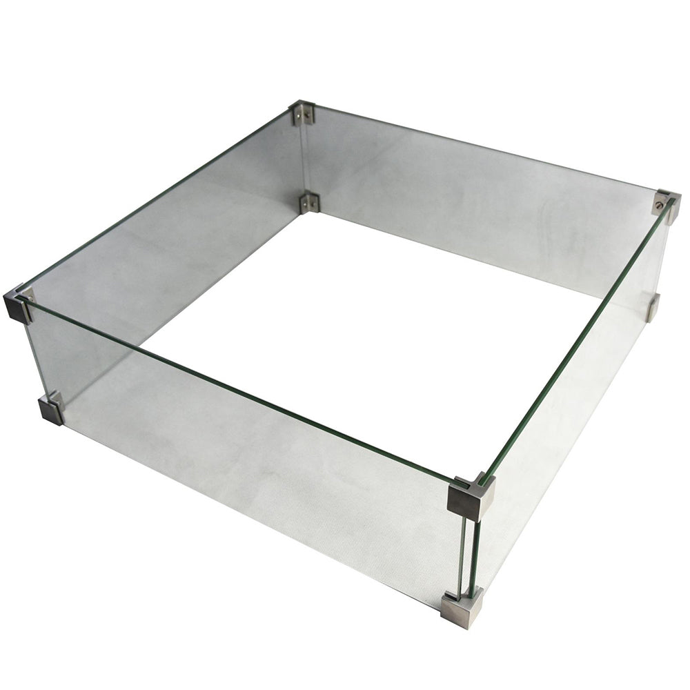 Enhanced Outdoor Fire Pit Experience with Tempered Glass Wind Screen