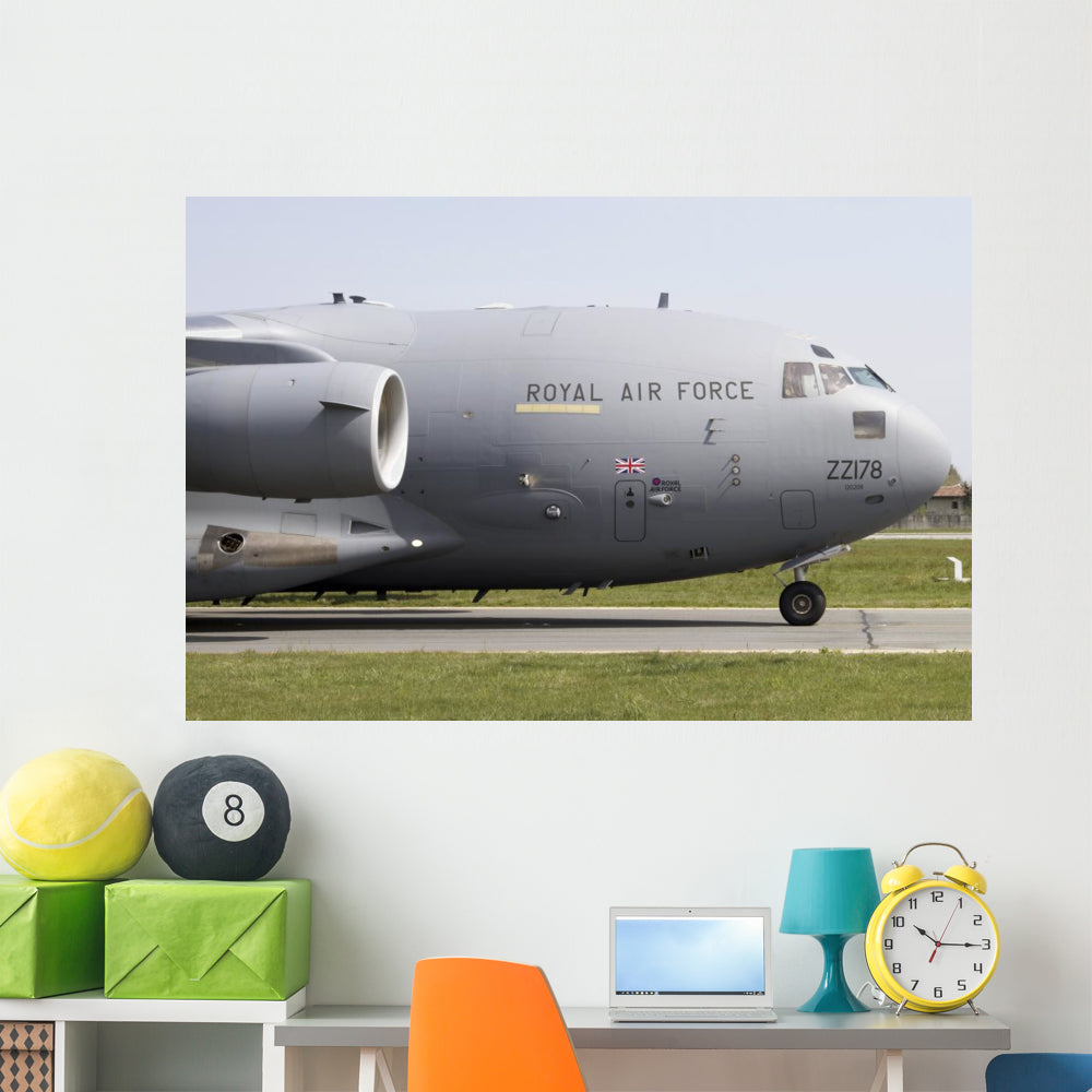 C-17 Globemaster III Royal Grounded Wall Decal - Large Aircraft Art