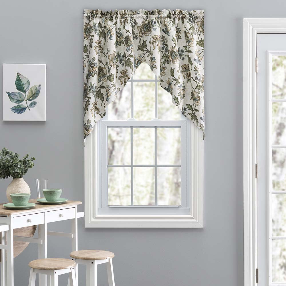 Ellis Curtain Madison Floral Design Tailored Swag 56x36