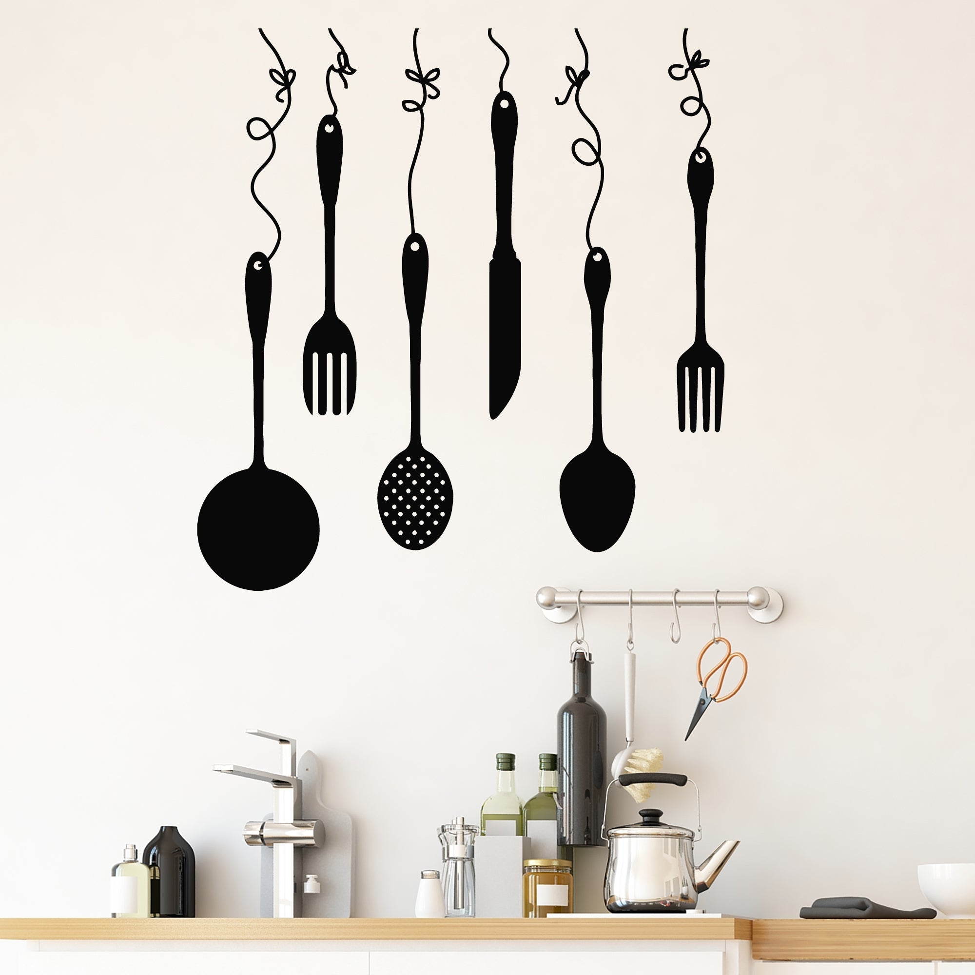 Premium Quality Kitchen Utensils Vinyl Wall Decal