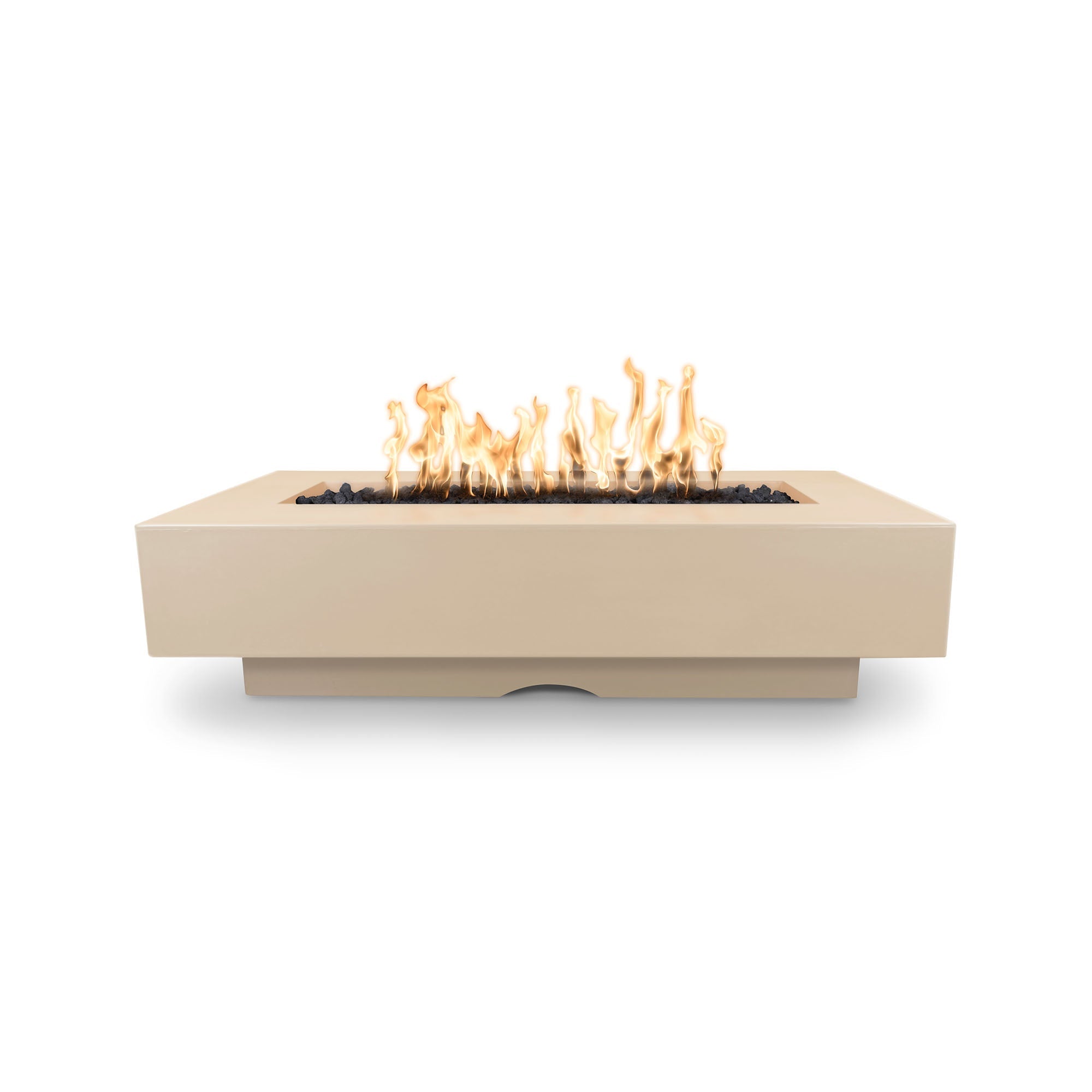 72" Del Mar GFRC Concrete Rectangle Fire Pit Table - Luxurious Outdoor Heating