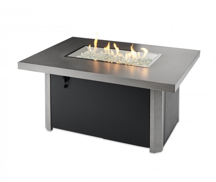Caden Modern Rectangular Gas Fire Pit Table