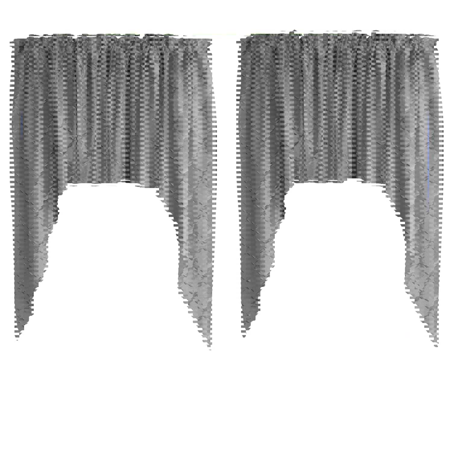 Elegant Cross-Stitch Pintuck Taffeta Swag Valance