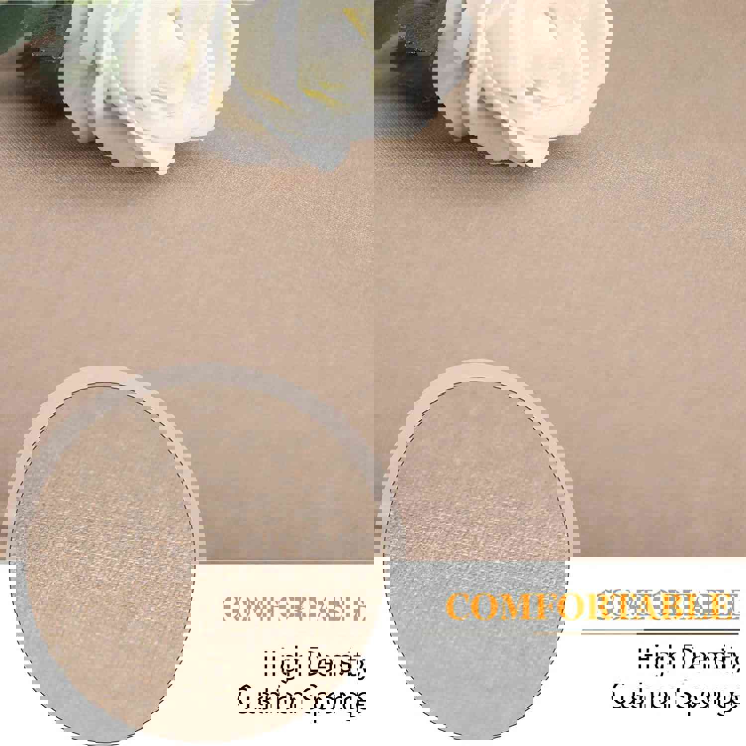 PHI VILLA Outdoor Patio Dining Set, Adjustable Table with Cushioned Swivel Chairs