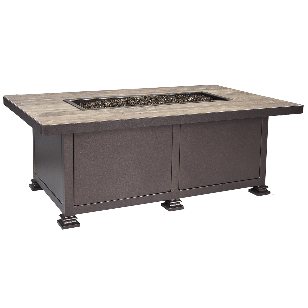 Santorini Rectangle Outdoor Fire Pit Table