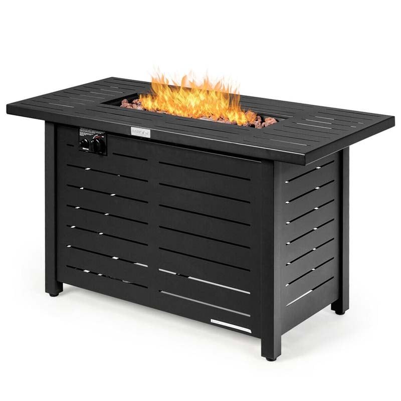 Stylish 42" 60,000 BTU Outdoor Propane Fire Pit Table with Cover