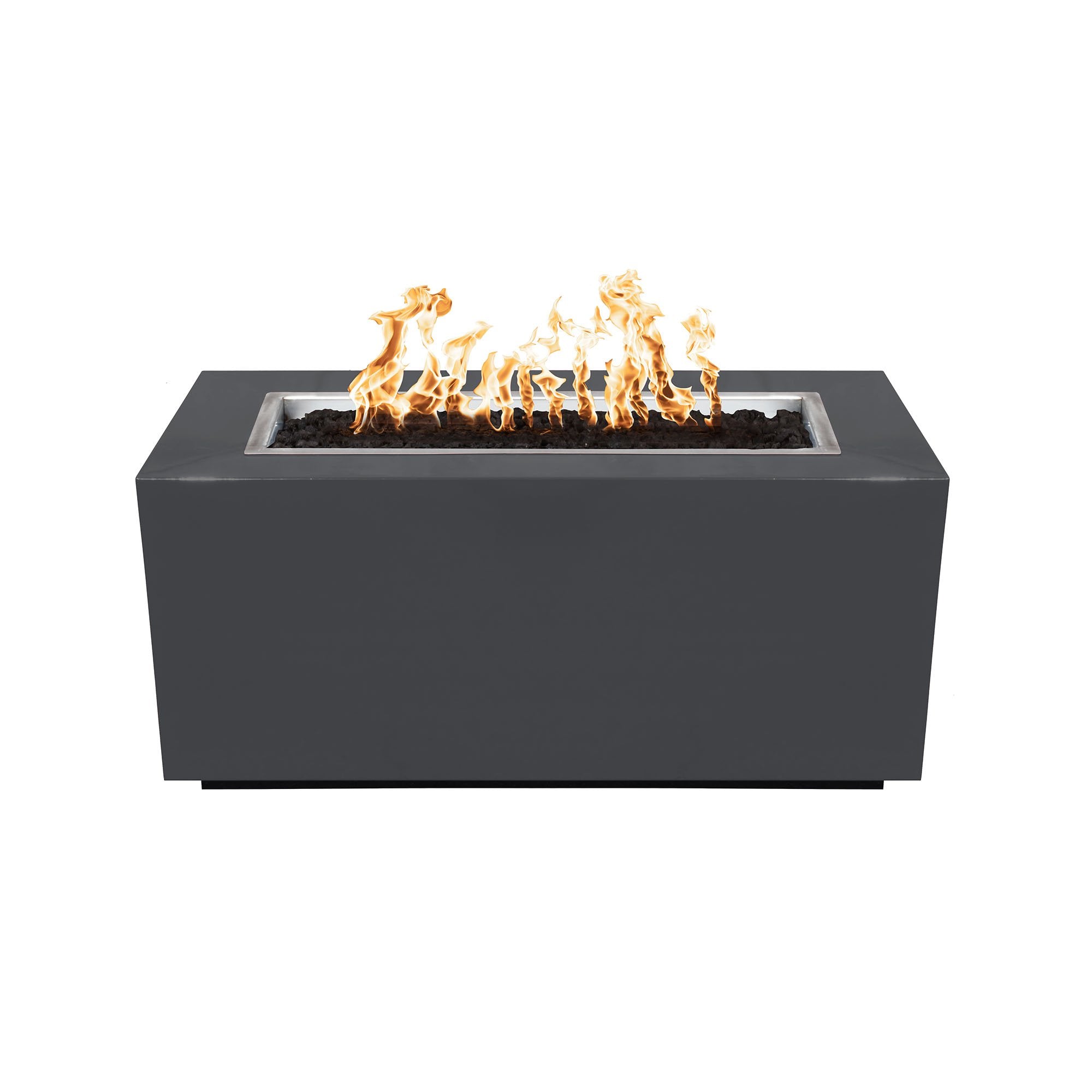 Elegant Outdoor Pismo Rectangle Fire Pit with Powder Coated Steel and Free Cover