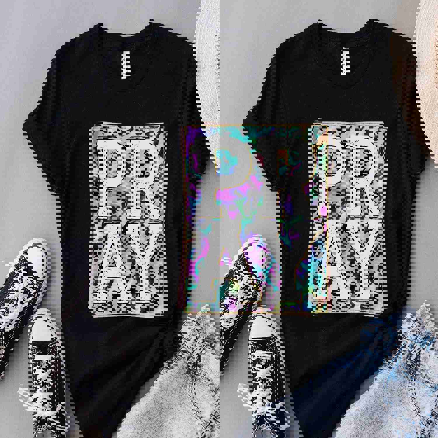 Handcrafted Leopard Pray Hoodie - Unisex Christian Faith Clothing