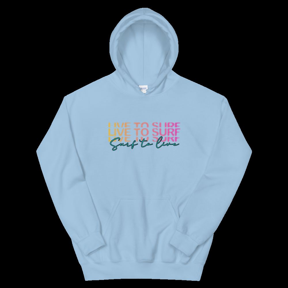 Cozy & Stylish Live to Surf Unisex Hoodie