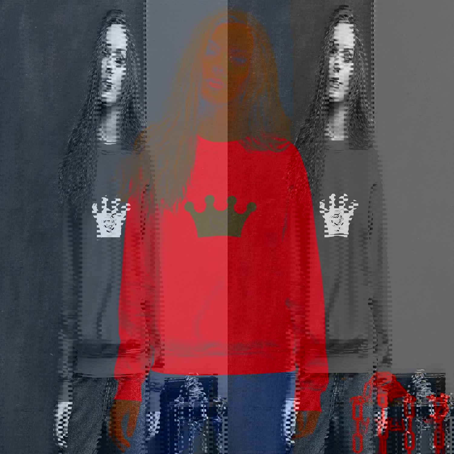 Cozy Queen of Hearts Unisex Sweatshirt