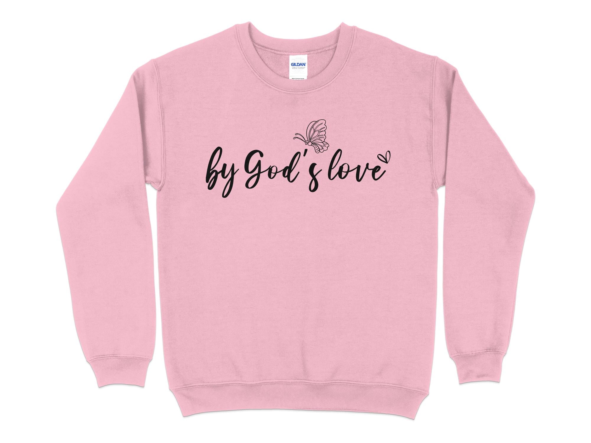 Uplifting Butterfly Christian Sweatshirt - By God's Love, Unisex