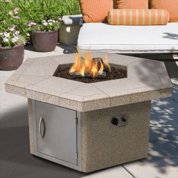 Cal Flame Hexagon Outdoor Propane Fire Pit - FPT-H401M