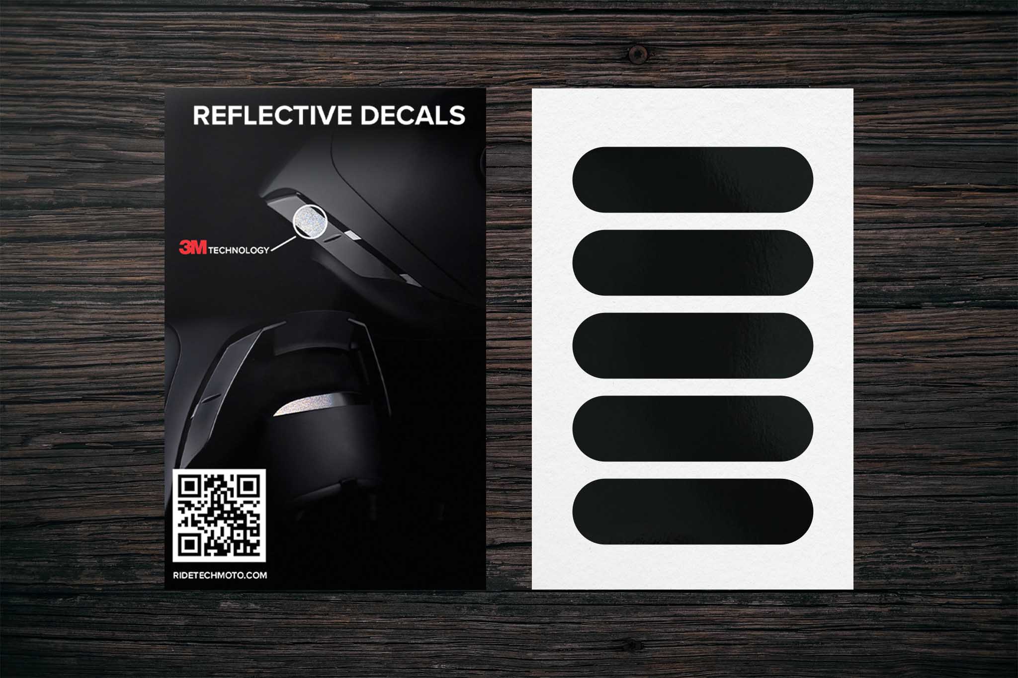 Reflective Motorcycle Helmet Decal - Universal Fit