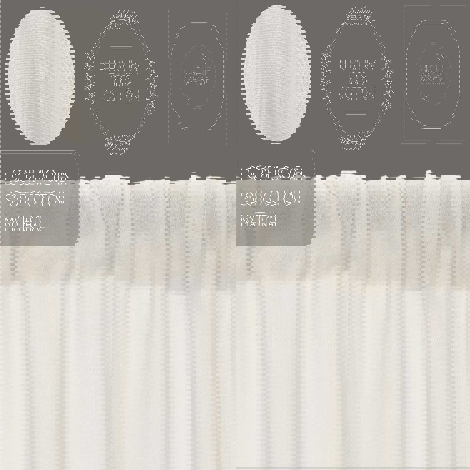 Elegant Tobacco Cloth Swag Curtains with Fringed Detail