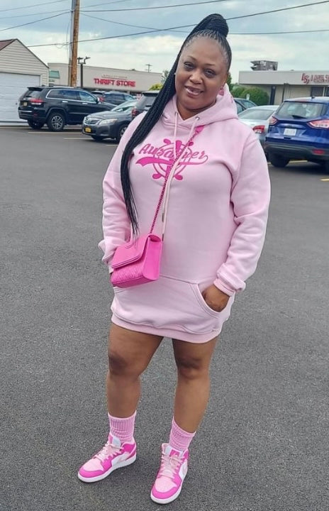 Women's Inspirational Never Give Up Hoodie Dress