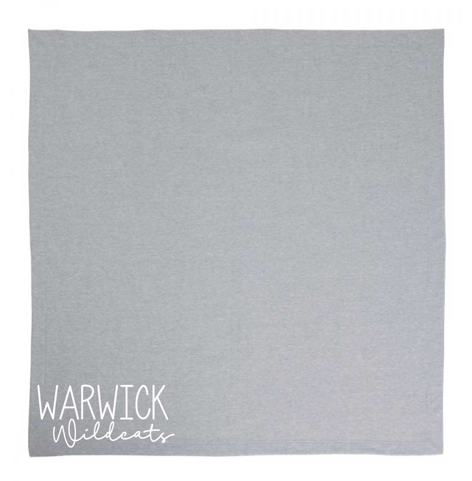 WVMS Stadium Blanket - White with Warwick Wildcats Logo