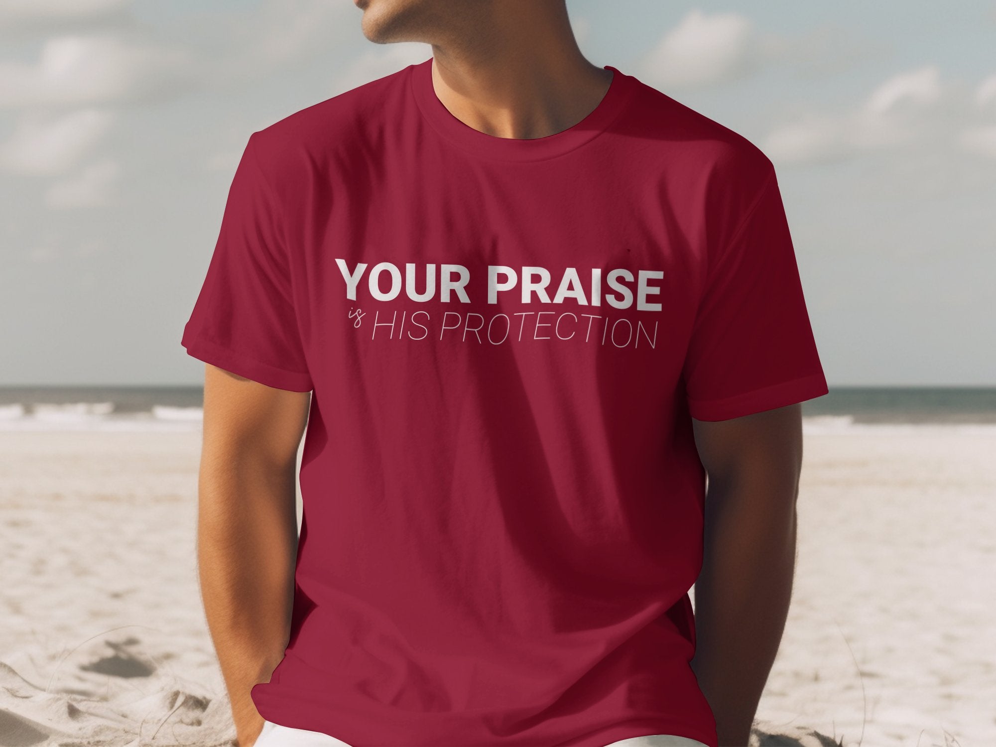 Faith-Inspired Protection T-Shirt, Long Sleeve, Hoodie - Your Praise is His Shield