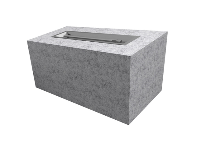 Customizable Rectangular Gas Fire Pit Kit - 84" x 24" x 24" [The Outdoor Plus]