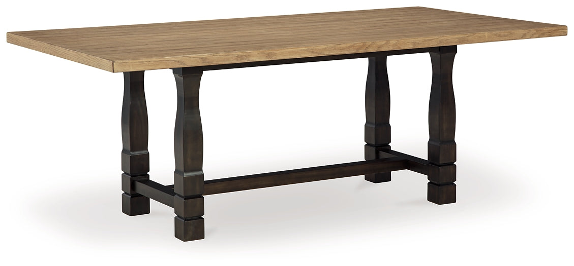 Charlton Acacia & Pine Rectangular Dining Table