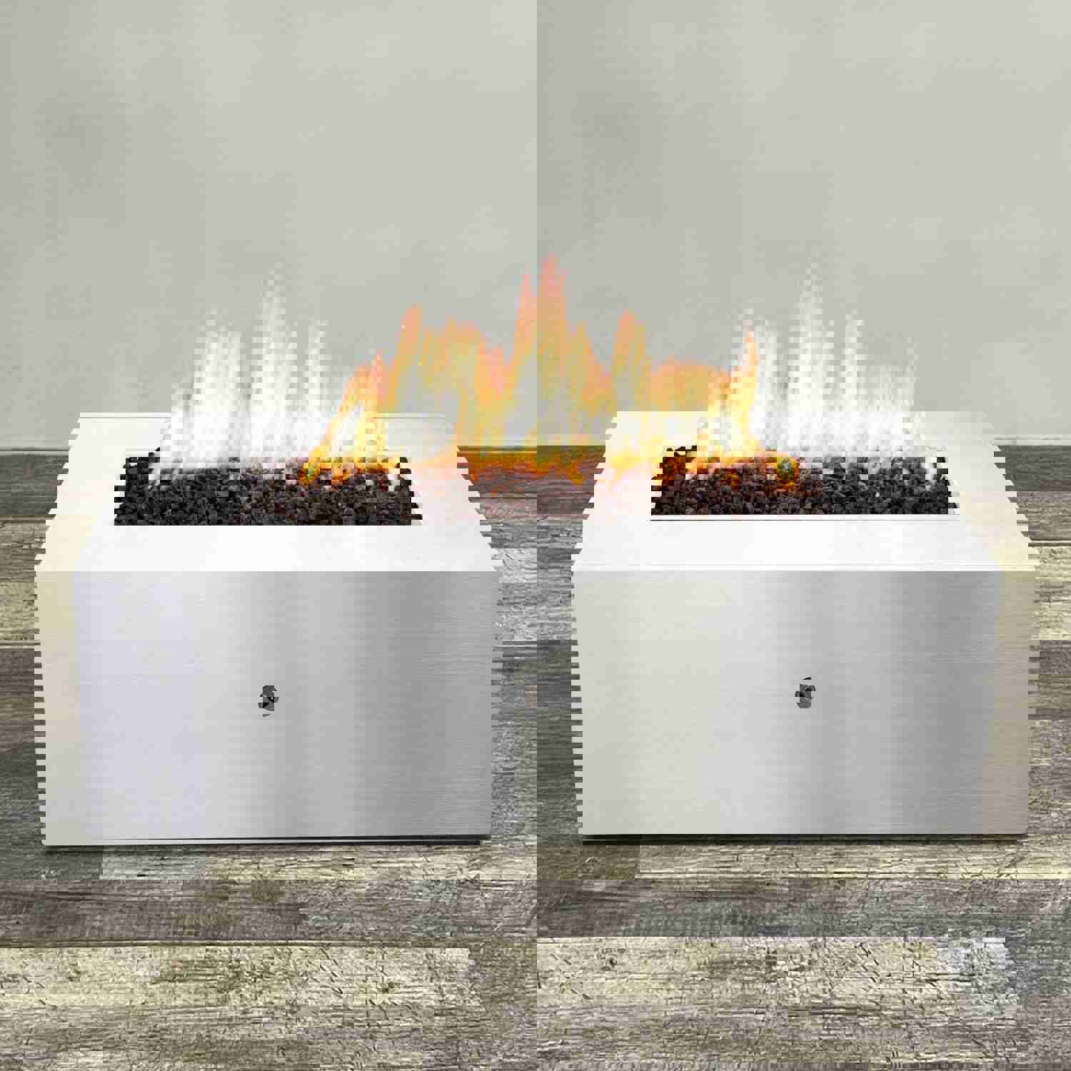 Starfire Designs Gravity 60 x 32 Rectangle Stainless Steel Gas Fire Pit