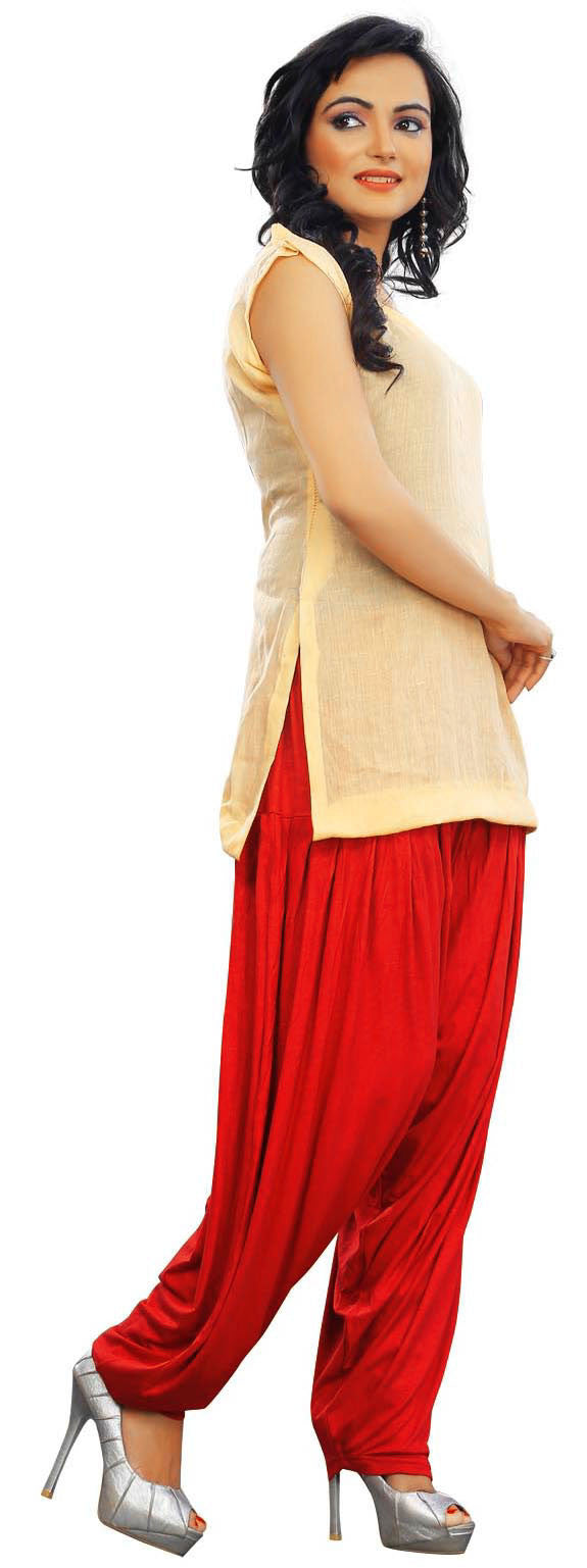 Elegant Women's Patiala Pants in Red