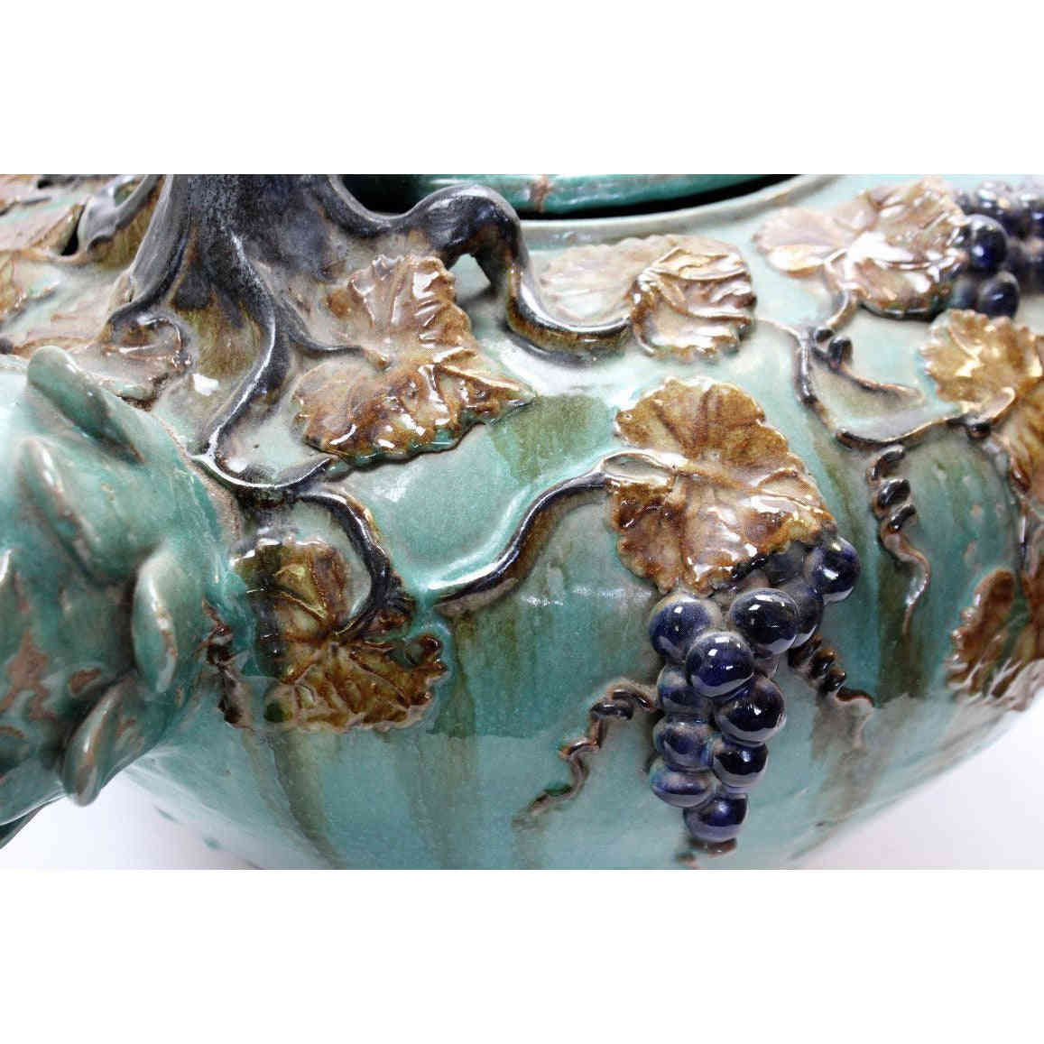 Vintage Italian Majolica Artichoke Wine Jug