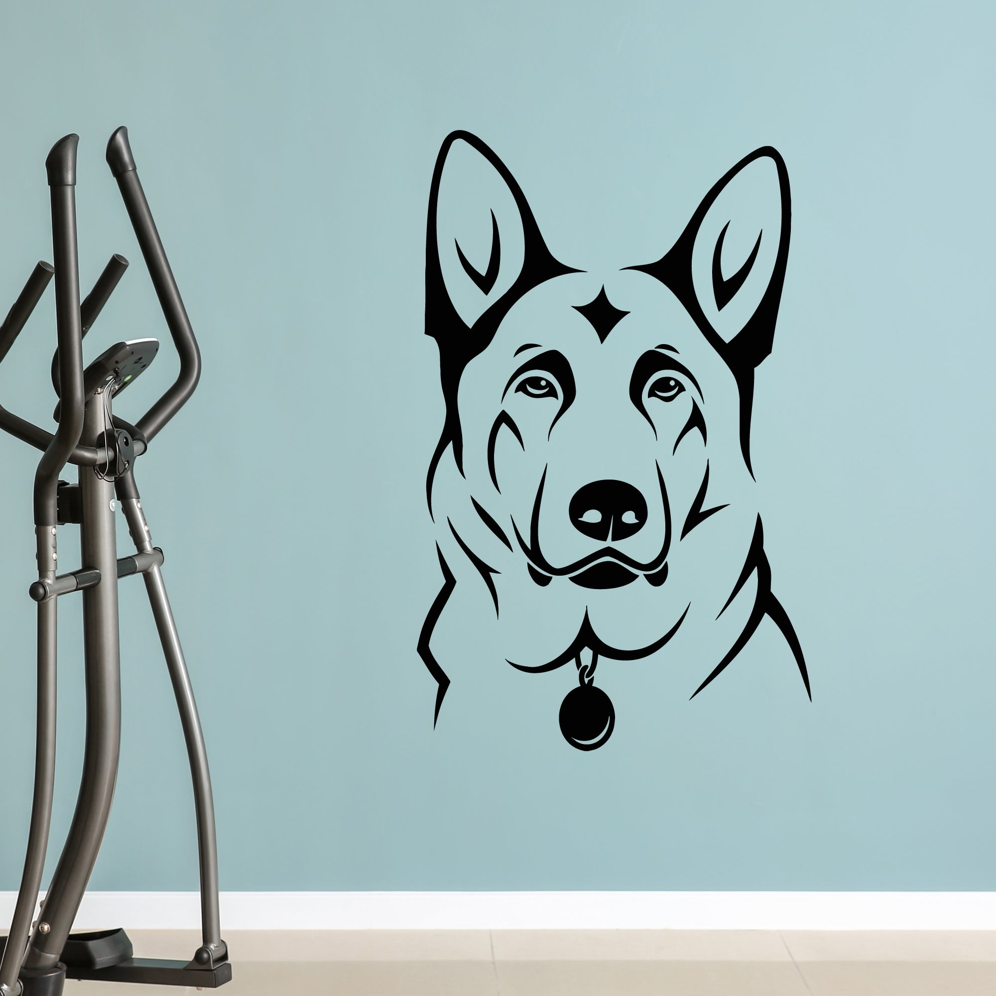 High-Quality German Shepherd Dog Head Vinyl Wall Decal