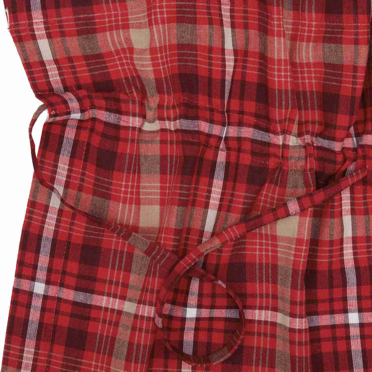Elegant Country-Style Window Swag Set with Tartan Plaid