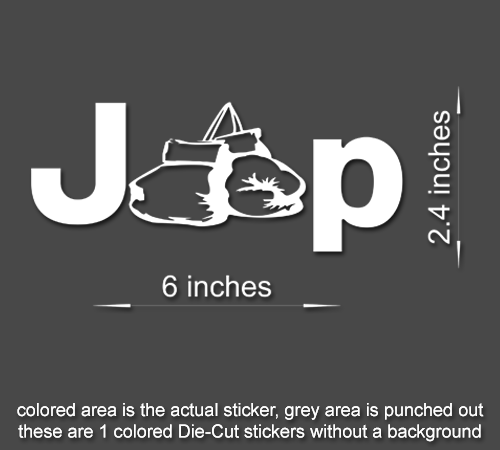 4x Jeep Boxing Decal Sticker Set for Wrangler, Cherokee, and More