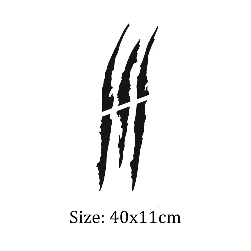 Reflective Monster Claw Car Sticker - Unique Dinosaur Raptor Paw Mark Decal