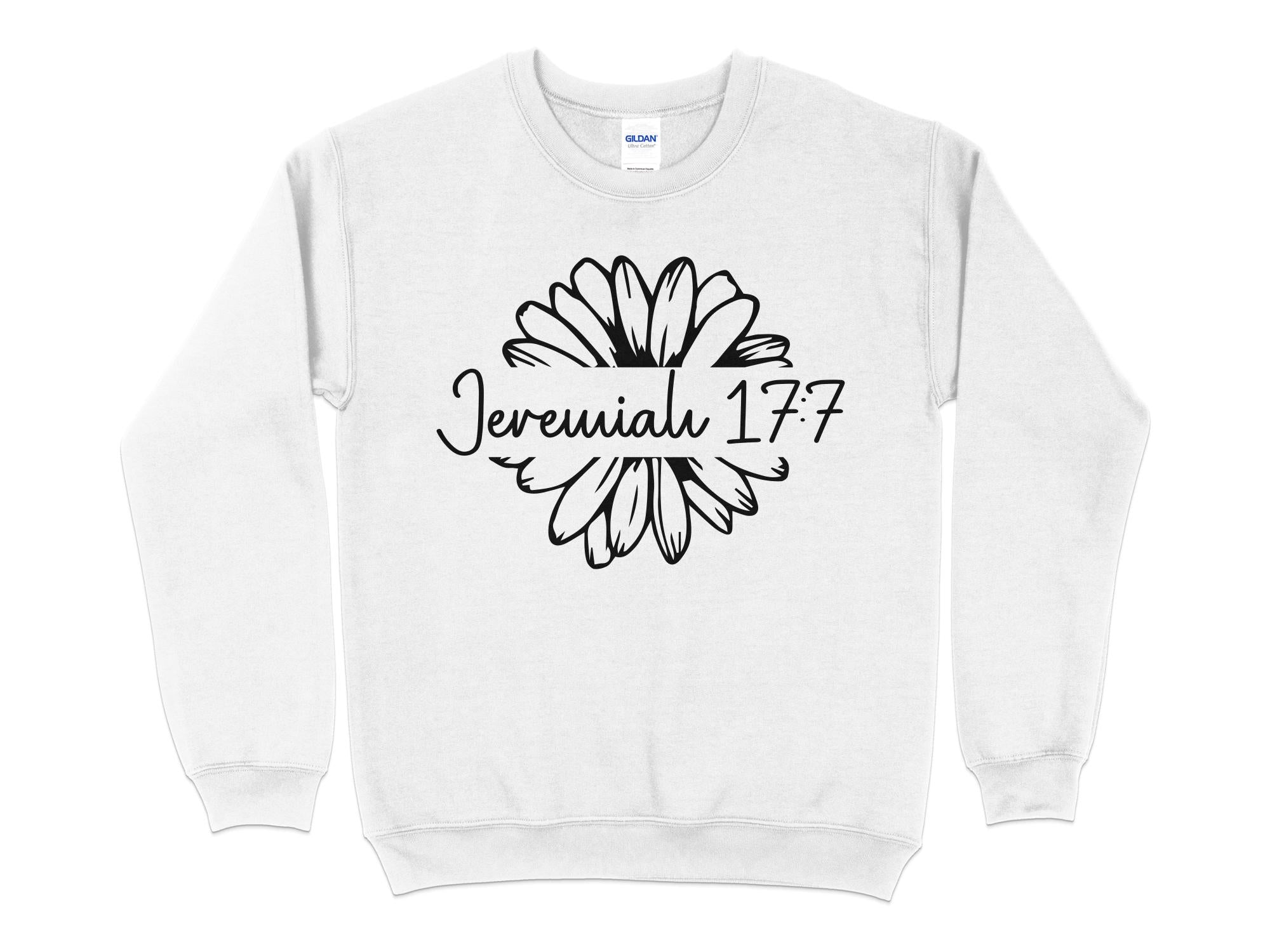 Inspirational Jeremiah 17:7 Floral Unisex Sweatshirt