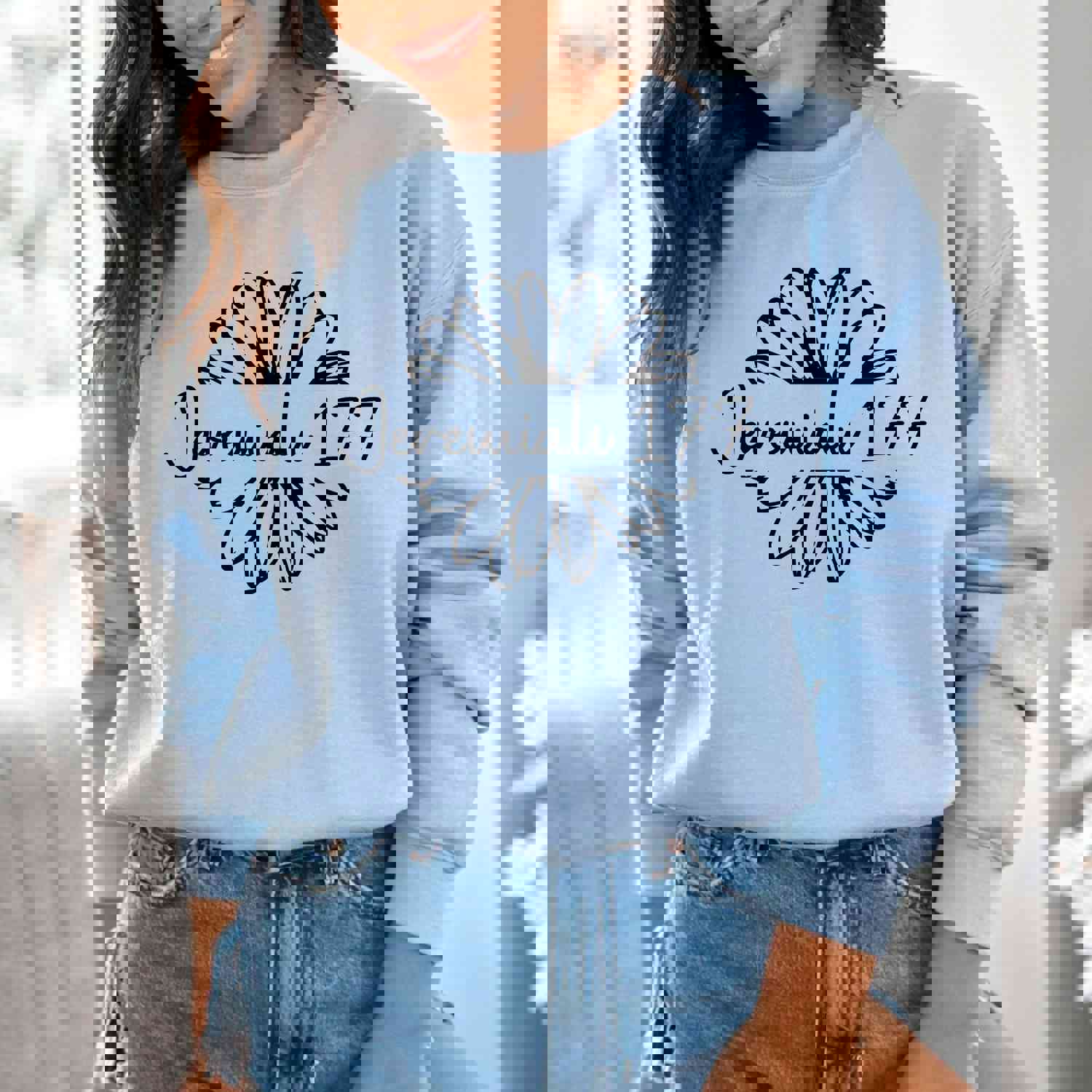 Inspirational Jeremiah 17:7 Floral Unisex Sweatshirt