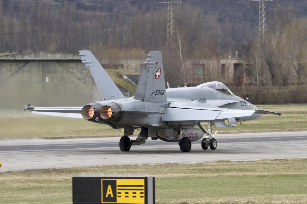 F-18 Hornet Swiss Military Aircraft Wall Decal