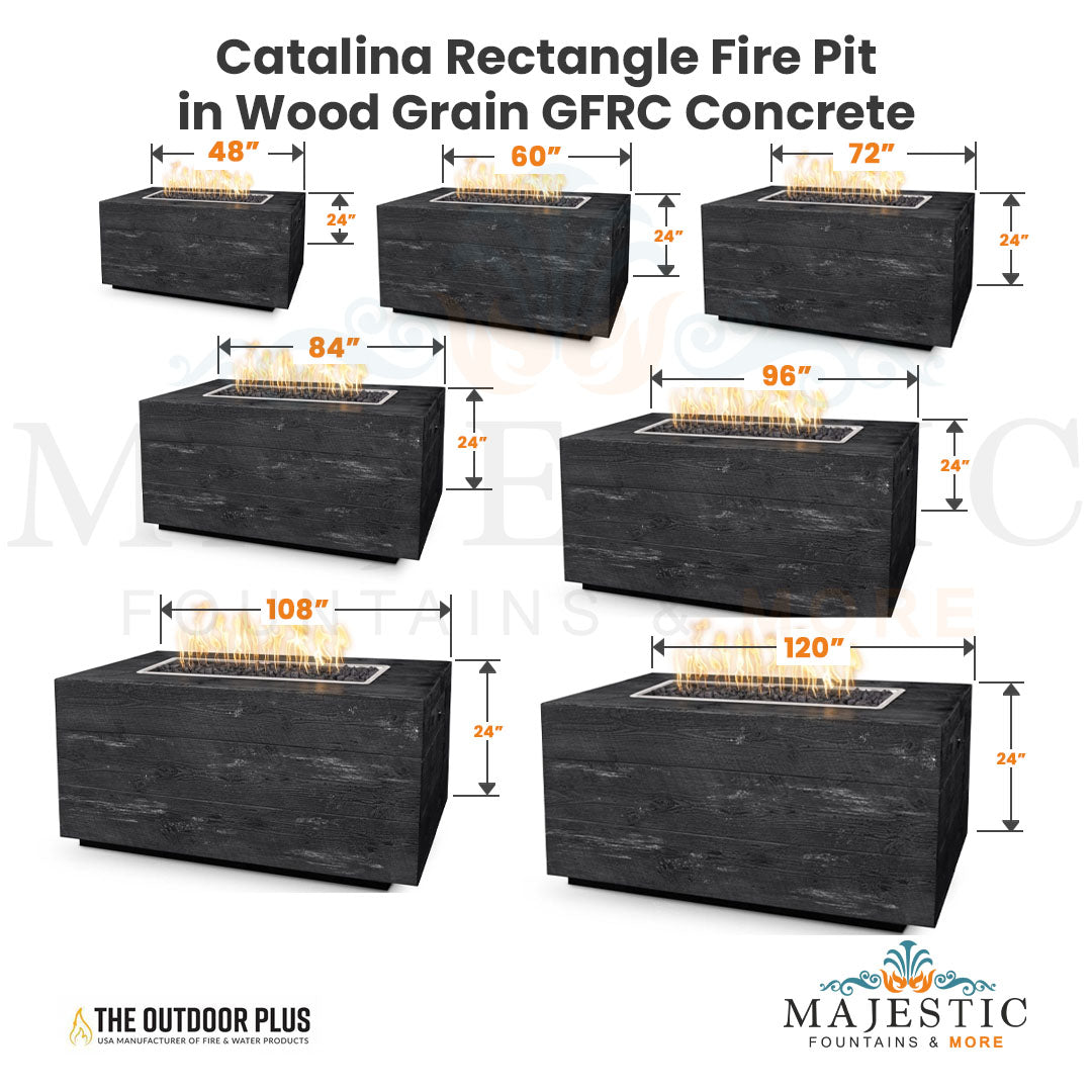 Elegant Wood Grain Concrete Fire Pit with Cover