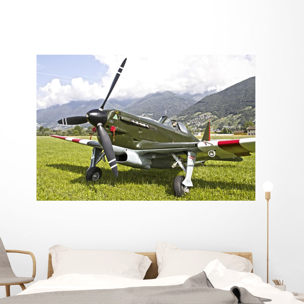 Swiss Air Morane-Saulnier D-3801 Wall Decal - Vibrant Aviation Decor