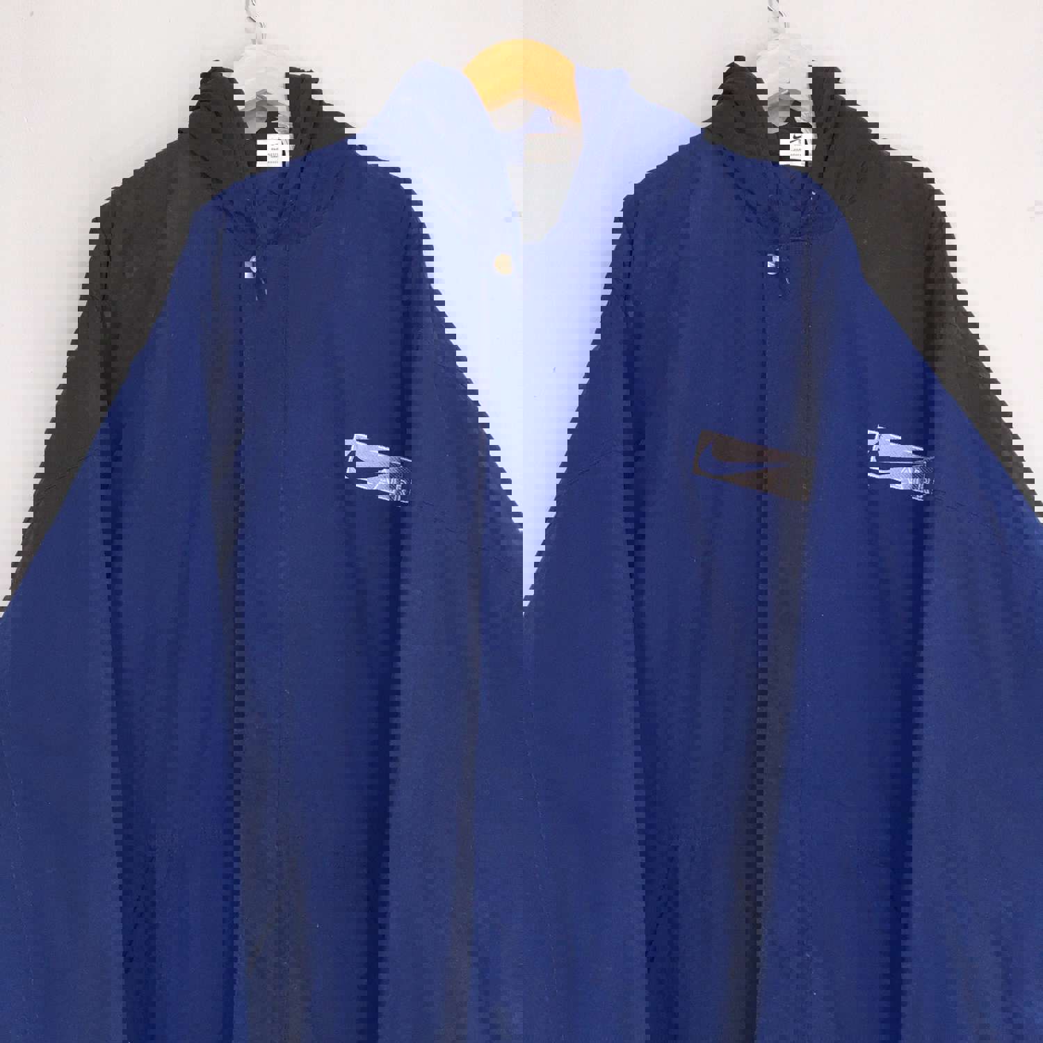 Vintage 90s Nike Parka Hoodie Jacket XL - Blue Swoosh Sportswear
