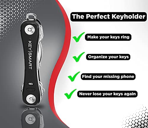 KeySmart Pro - Advanced Smart Key Organizer with Tile Tracker & LED Light