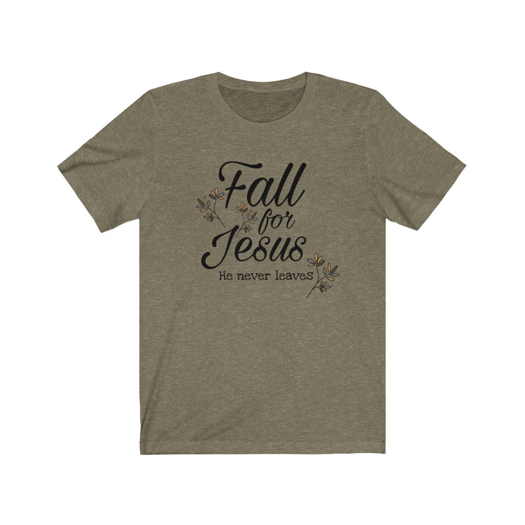 Embrace Faith in Style - Unisex Autumn Leaves Christian Short Sleeve Tee