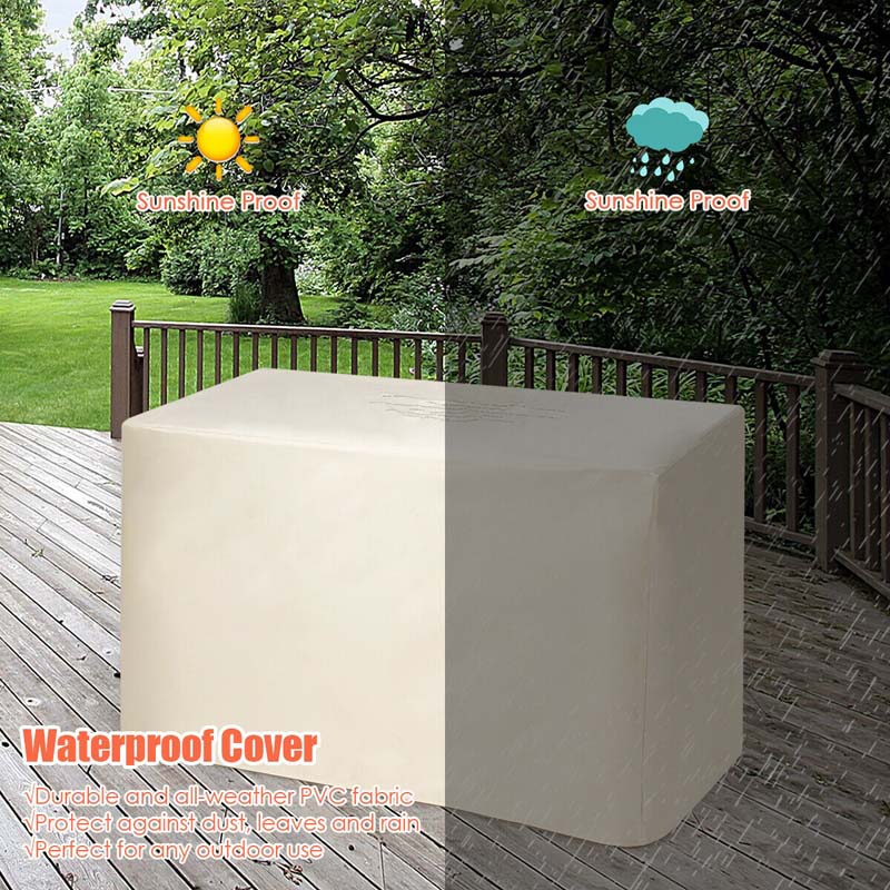 Stylish 42" 60,000 BTU Outdoor Propane Fire Pit Table with Cover
