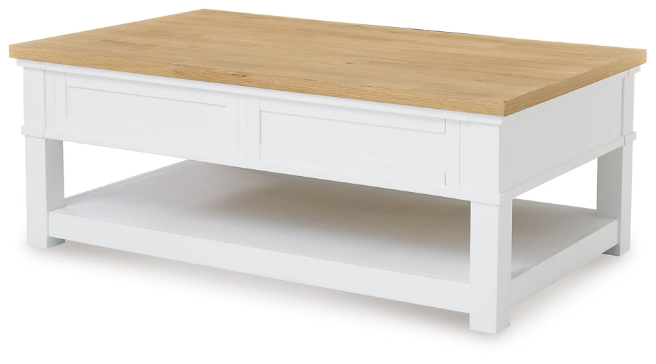 Modern Farmhouse Style Rectangular Coffee Table