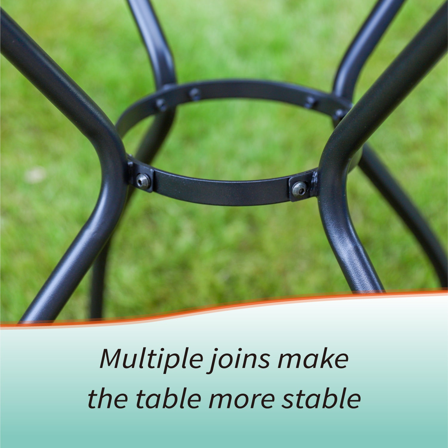 Stylish Mesh Design Outdoor Steel Square Bistro Table